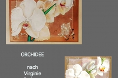 ORCHIDEE nach Virginie Cadoret , Öl 50x70 cm