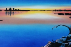 SONNENUNTERGANG IN ROSE - OL50x100 cm- verkauft