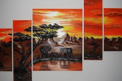 AFRIKA , Öl, 100x200 cm ,  verkauft